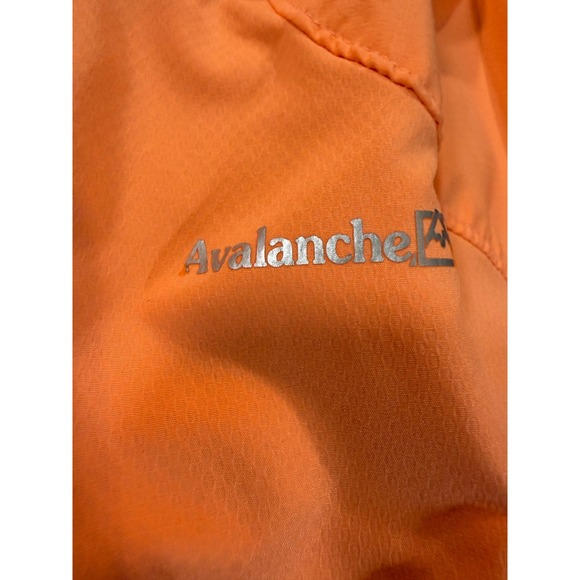 Avalanche Women's Orange Gray Hooded Lightweight Athletic Jacket Full Zip Small - Picture 4 of 5
